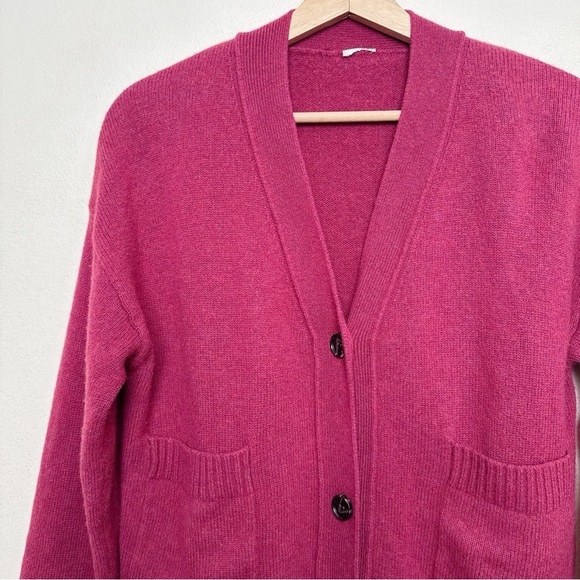 RAILS Womens Smal Cashmere Wool Button Lindi Magenta Cardigan - Picture 8 of 16